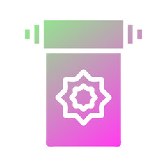 Minimalist Prayer Rug Illustration with Geometric