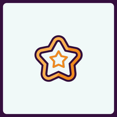 Stylized Glowing Star Icon Design for Modern UI and Graphic Projects