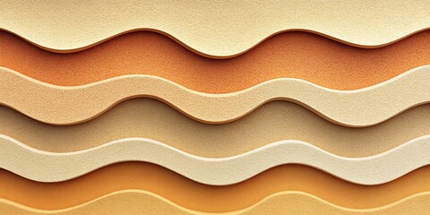 Obraz premium Abstract wavy beige and orange pattern