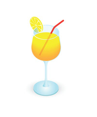 Orange juice cocktail vector illustration stock illustration