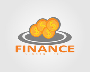 coin finance logo vector design for company