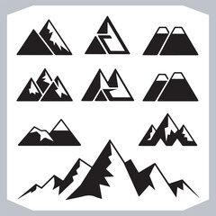 Mountain Silhouette Collection Stunning Hand Drawn Vector Art