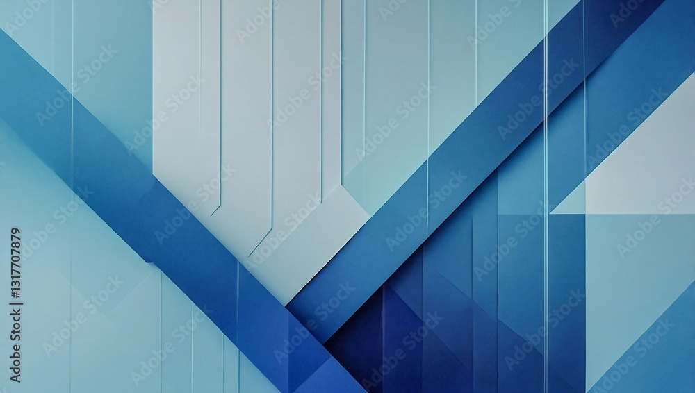 Poster abstract blue background with soft gradients and geometric shapes.