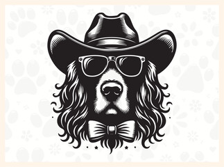 Fototapeta premium Trendy Black Dog Silhouette for Artistic Inspiration