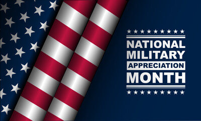 Happy National Military Appreciation Month Background Design Illustration