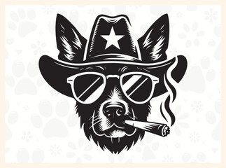 Fototapeta premium Unique Dog Silhouette for Tattoo and Wall Art Design