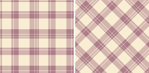 Modern Seamless Madras Plaid in Bright Off White tones Textile Design