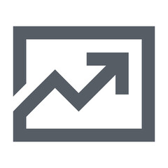 Upward Trend Representing Growth And Success In A Simple Gray Minimalist Design