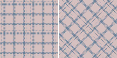 Modern Smoky Pinkish Grey Seamless Madras Plaid Textile Design