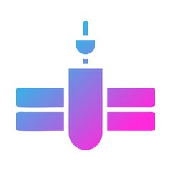 Modern Satellite Gradient Icon for Communication