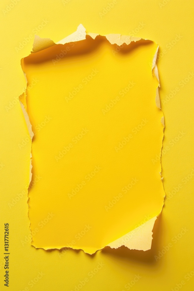 Poster yellow ripped paper with isolated background for your design background, presentation background or 