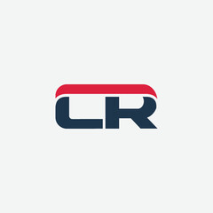 Abstract CR monogram logo design concept