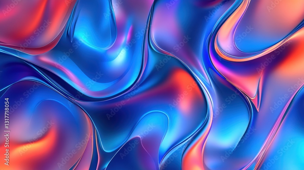 Poster vibrant abstract swirls of blue and orange create a dynamic visual experience for backgrounds