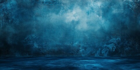Abstract Dark Blue Grunge Background Texture for Product Display or Backdrop