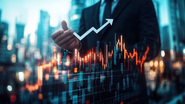 Business Growth: Upward Arrow Success
