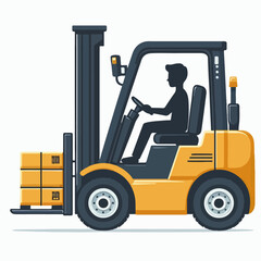 forklift heavy equipment vector illustration