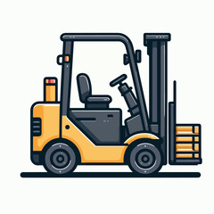 forklift heavy equipment vector illustration