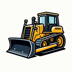 bulldozer vector illustration