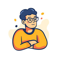 Naklejka premium vector illustration of a man 