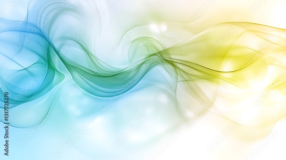 Poster elegant abstract wavy forms with a gradient color transition