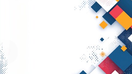 Colorful squares overlapping and creating modern abstract background