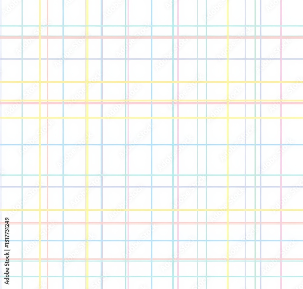Poster a grid pattern with pastel lines on a white background