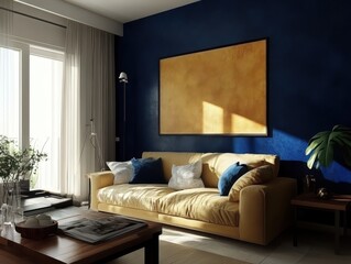 An inviting living room displaying interior design and furniture