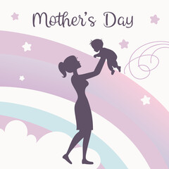 Happy Mother's day vector background design editable file