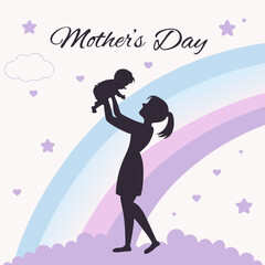 Happy Mother's day vector background design editable file