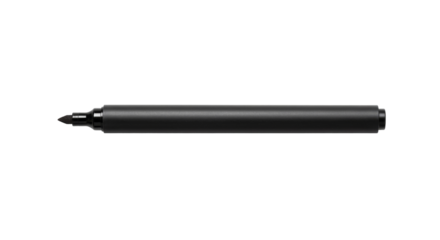 Black marker isolated on transparent background, PNG 