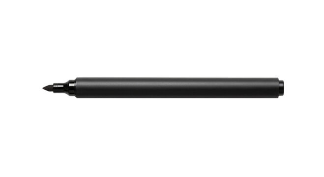 Black marker isolated on transparent background, PNG 