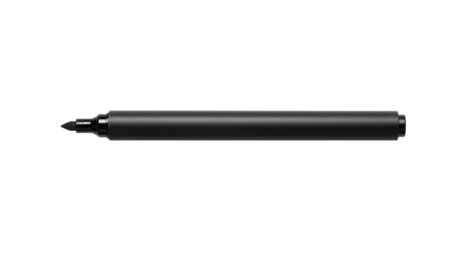 Black marker isolated on transparent background, PNG 