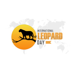 Vector graphic of International Leopard Day for International Leopard Day celebration.