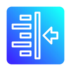 Align Left Icon Symbol for Graphic User Interface