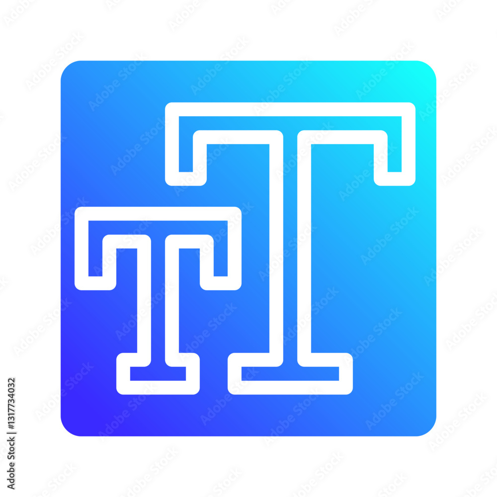 Poster elegant text tool icon with gradient background