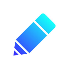 Blue Pencil Icon, Back to School and Education