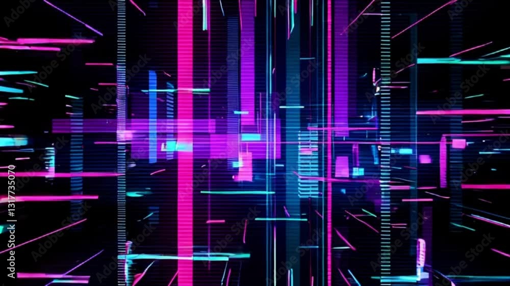 Aufkleber modern glitch effect abstract background with digital distortion and cyberpunk aesthetic. generative