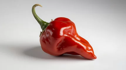 A red pepper is shown on a white background. generated using AI © Aino Minako