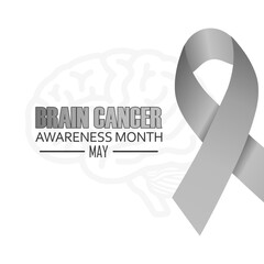 Vector graphic of Brain Cancer Awareness Month for Brain Cancer Awareness Month celebration.