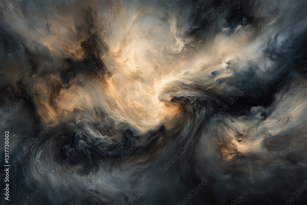 Poster nebula clouds swirling in the cosmos creating abstract patterns