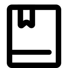 A Neatly Packaged Book Ready For Shipment, Promising New Adventures And Knowledge, Depicted In Bold Black Lines Against A White Background