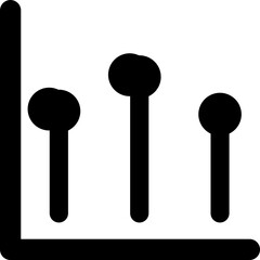 A Simple Black And White Graphic Depicting Data Points Rising And Falling, Suggesting Growth And Fluctuation In A Minimalist Bold Style