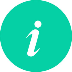A Vibrant Teal Circle Subtly Informs With A Friendly Stylized Lowercase I Symbol, Conveying Helpfulness And Approachable Information