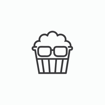 recommend clip art: red and white striped bucket with a red and white striped bucket. Popcorn head cartoon make up mascot cartoon vector silhouette illustration