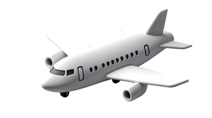 3D Rendered Airplane Illustration: Sleek Design for Transportation and Travel Concepts