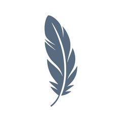 Obraz premium Elegant feather icon representing creativity, writing, and inspiration