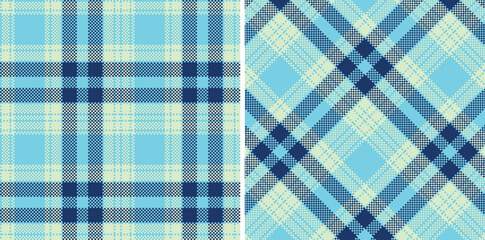 Modern Cool Bright Light Blue Seamless Madras Plaid Textile Design