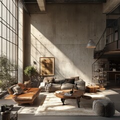 Interior of a modern living space with natural lighting