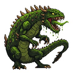 Fototapeta premium Pixel art Venomous Wyrm