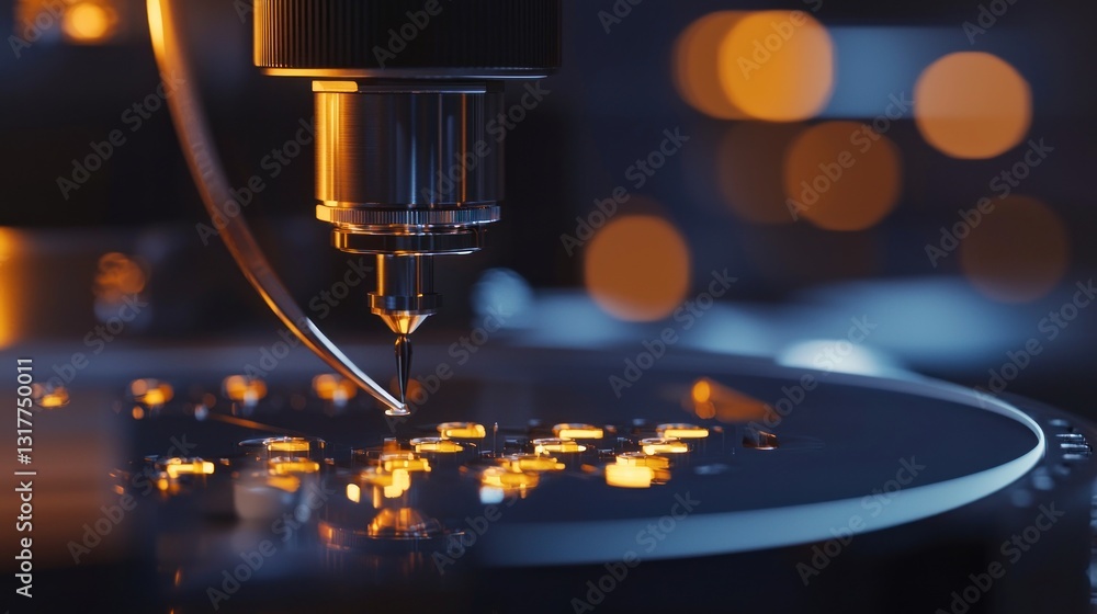 Aufkleber precision robotic arm performing micro-assembly on a circuit board.